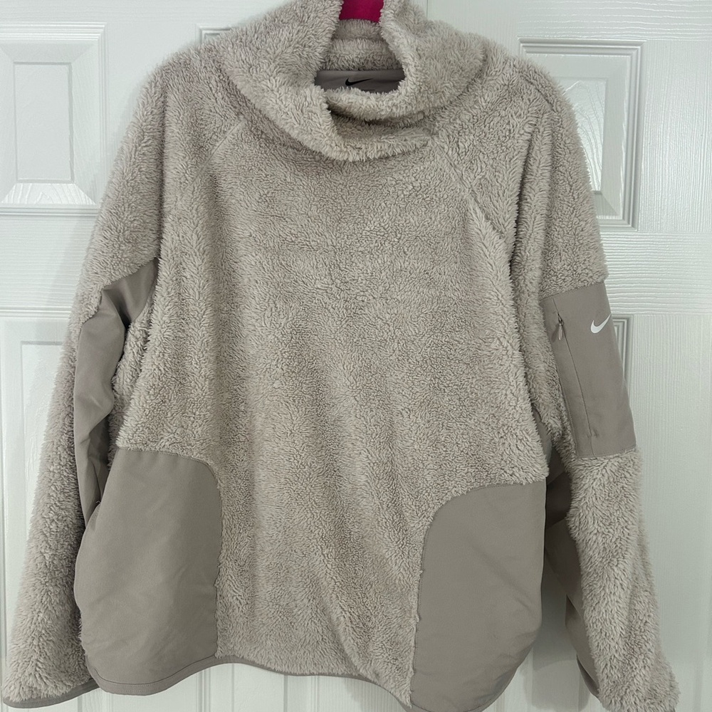 Nike Women's Beige Cowl Neck Sweater